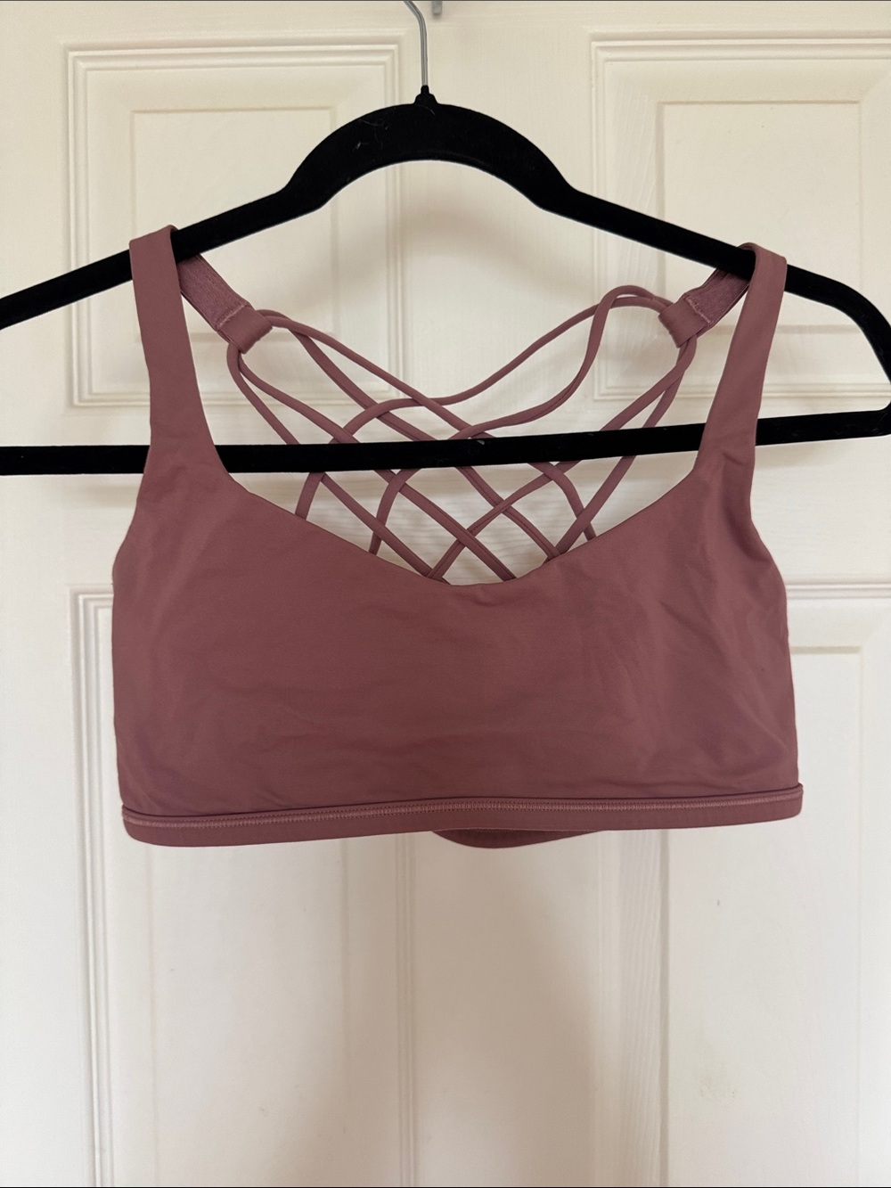 lululemon athletica Mauve Crisscross Back Sports Bra